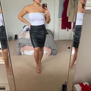 ✨ Leather Pencil Skirt